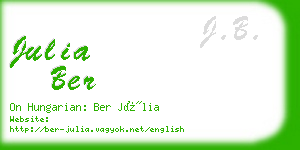 julia ber business card